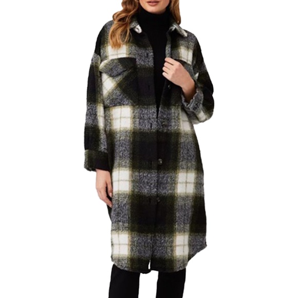 Steve Madden ◡̈ Oversized Flannel Plaid Chloe Shacket NWOT - Picture 10 of 13